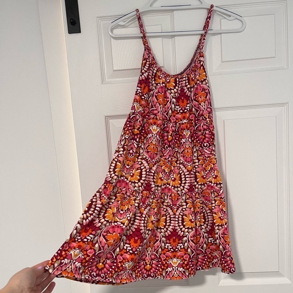 Braided-Strap Tiered Mini Swing Dress - Picture 1 of 7